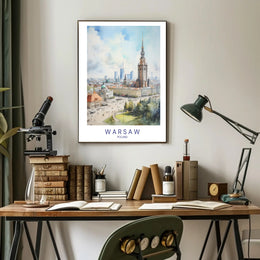 Warsaw Skyline Poster PosterGoat