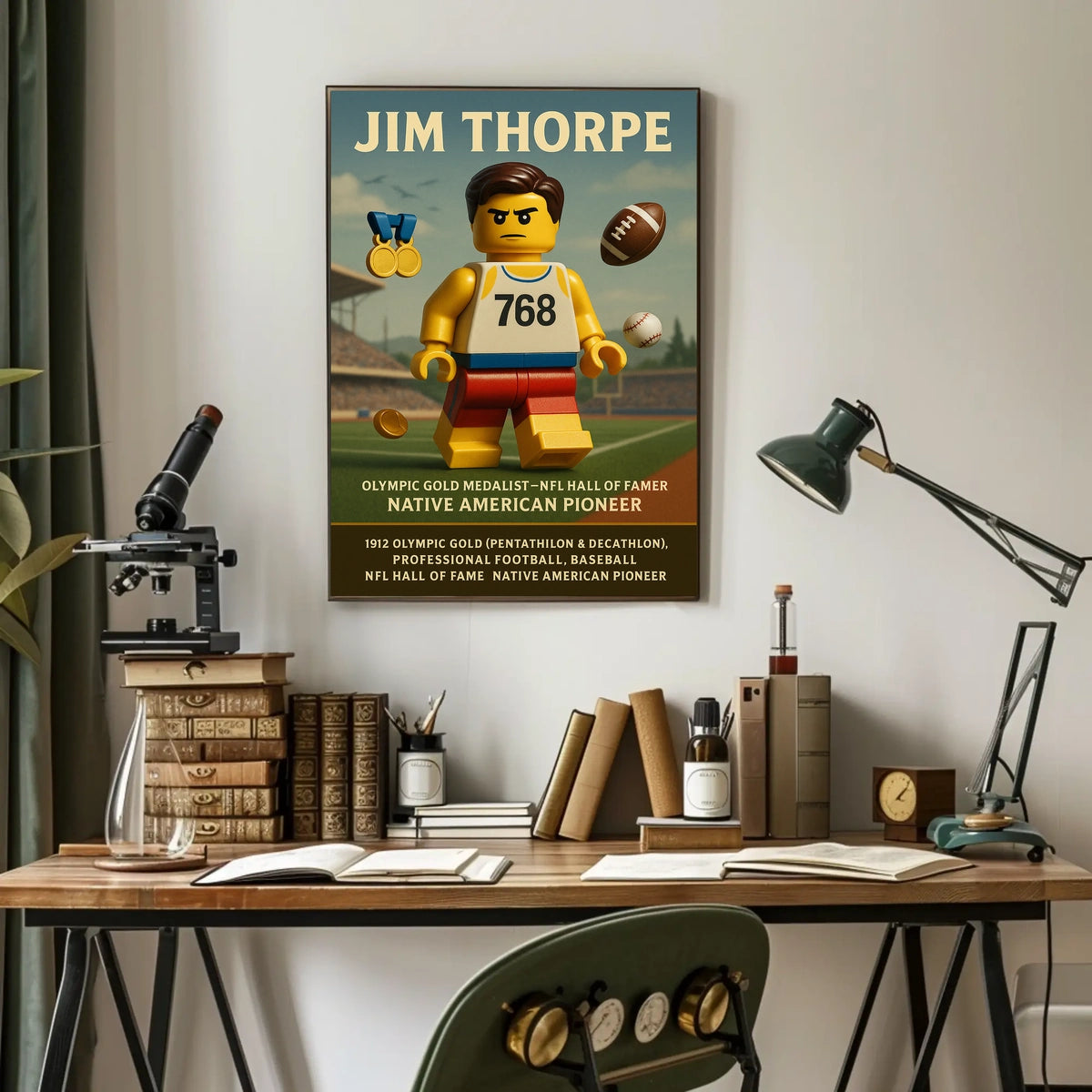Jim Thorpe Legendary Athlete Poster