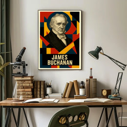 James Buchanan 15th President of the United States Abstract Pop Poster