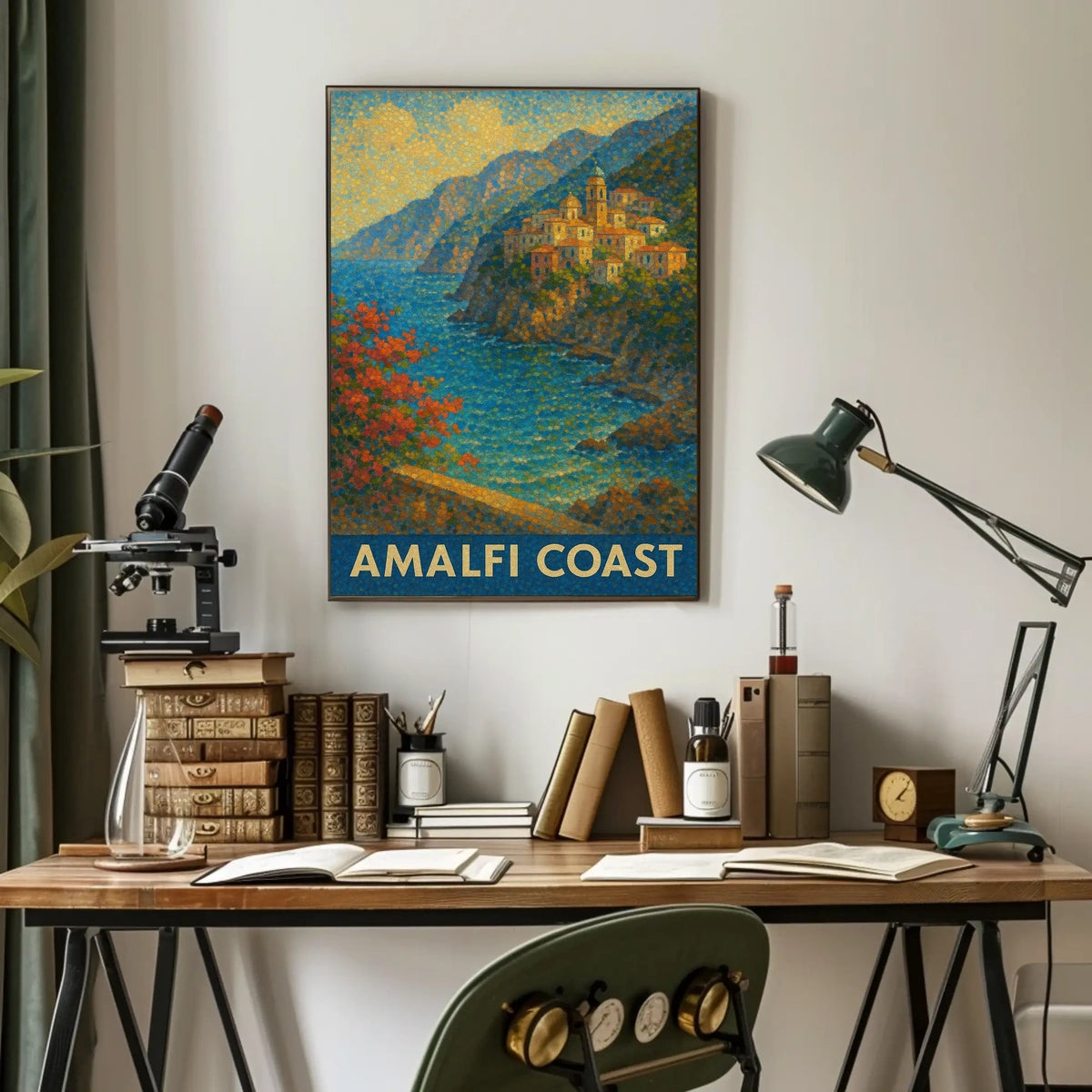 Amalfi Coast Poster 18x24 Scenic Coastal Wall Art Print