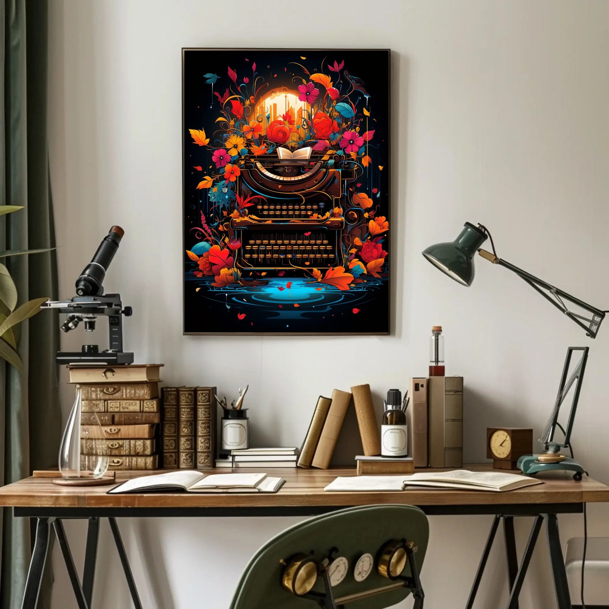 Floral Symphony of Creativity Poster