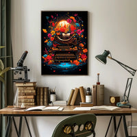 Floral Symphony of Creativity Poster