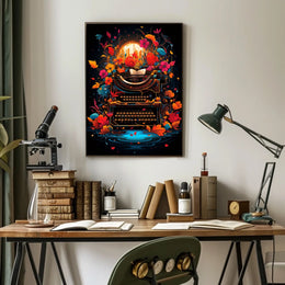 Floral Symphony of Creativity Poster