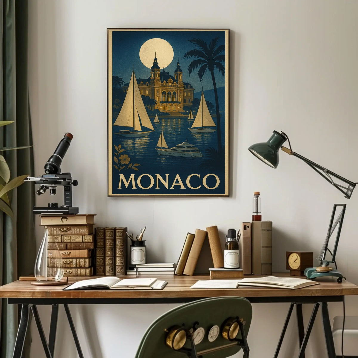 Moonlit Monaco Poster