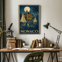 Moonlit Monaco Poster