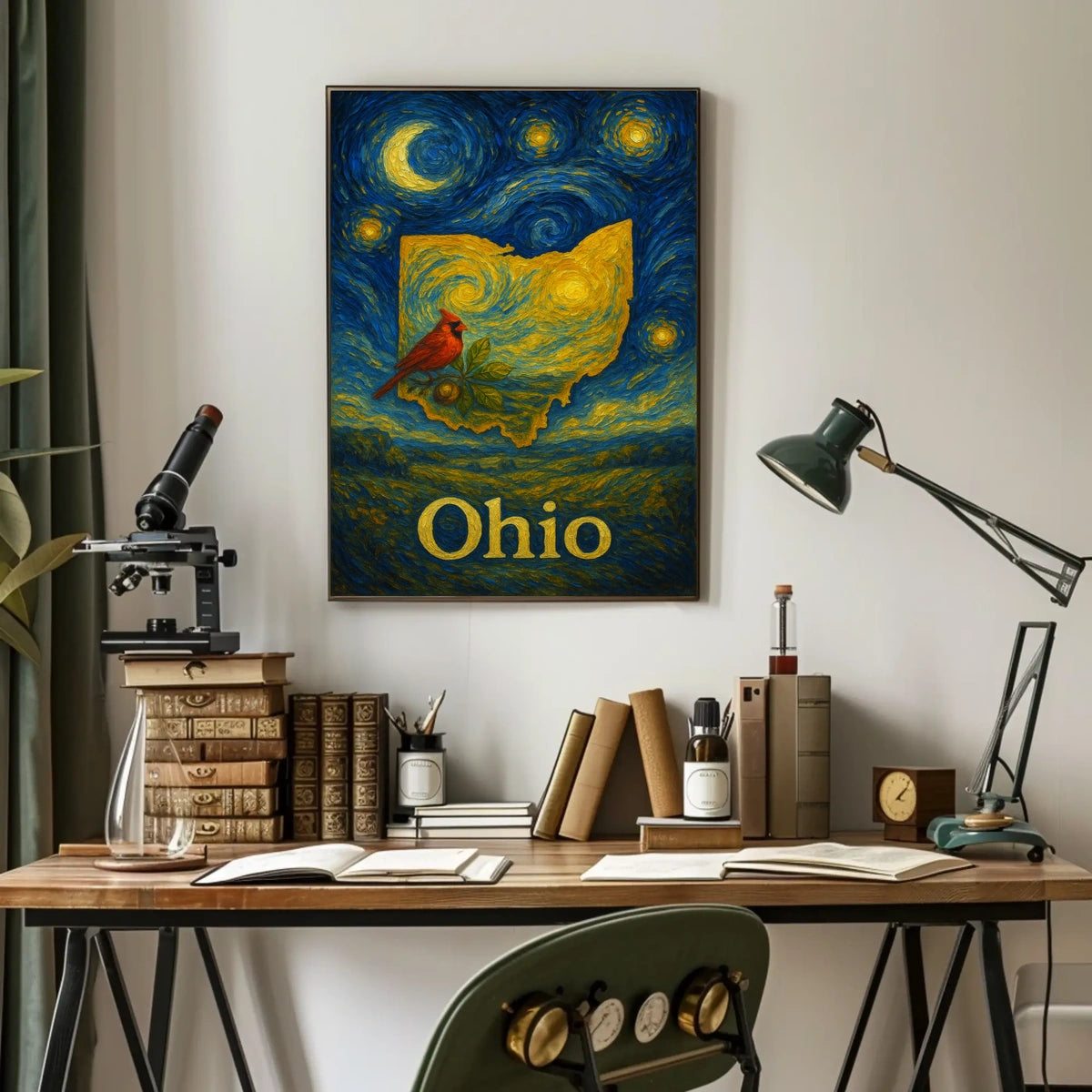 Ohio Starry Night Tribute Poster