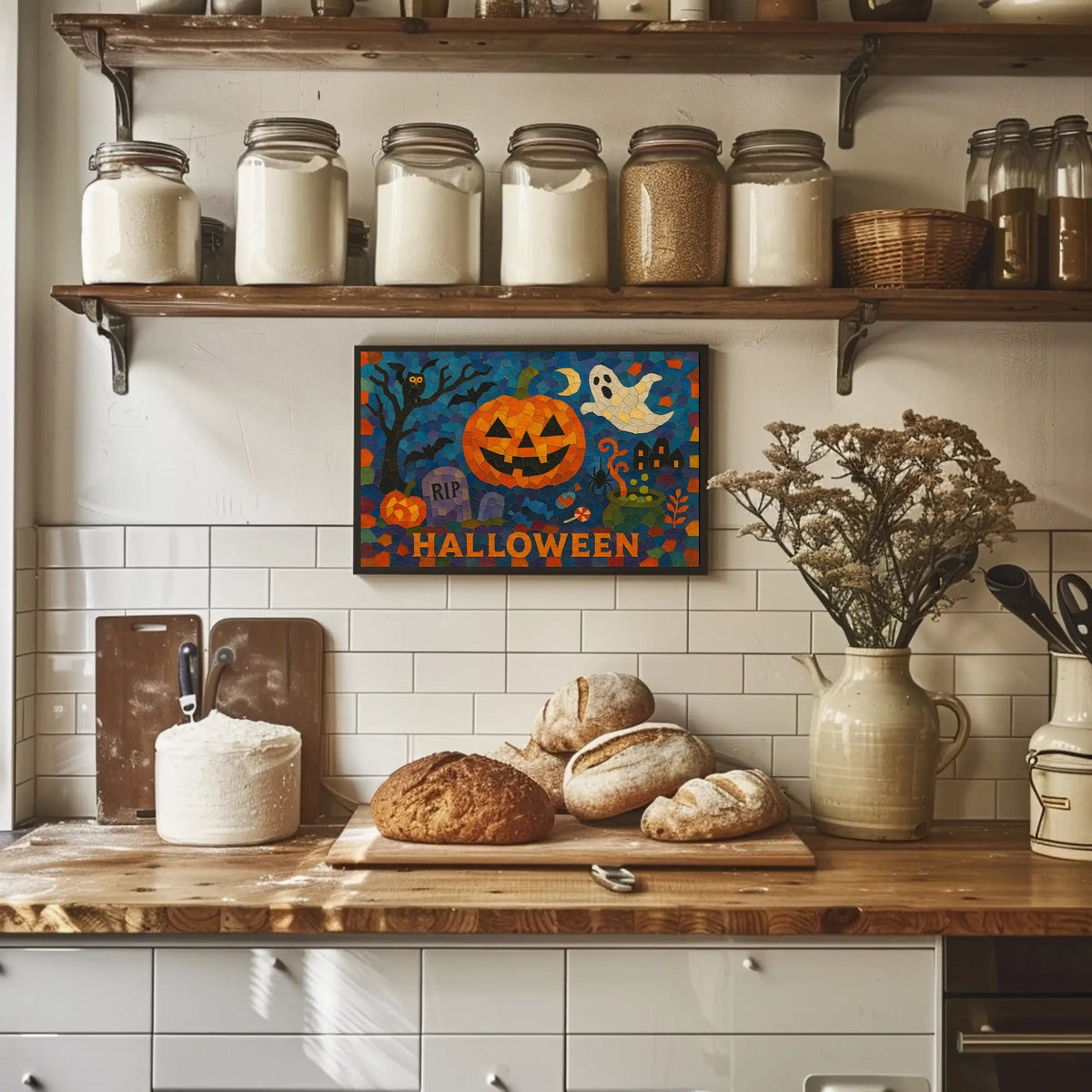 Halloween Mosaic Gothic Collectors Poster