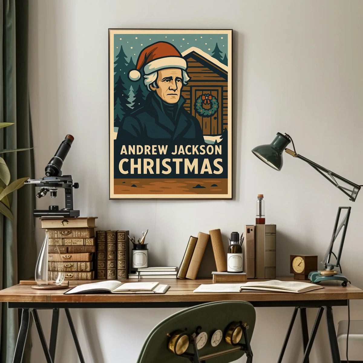 Andrew Jackson Christmas Poster