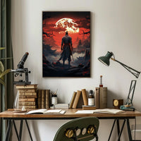 Warrior Under The Blood Moon Poster