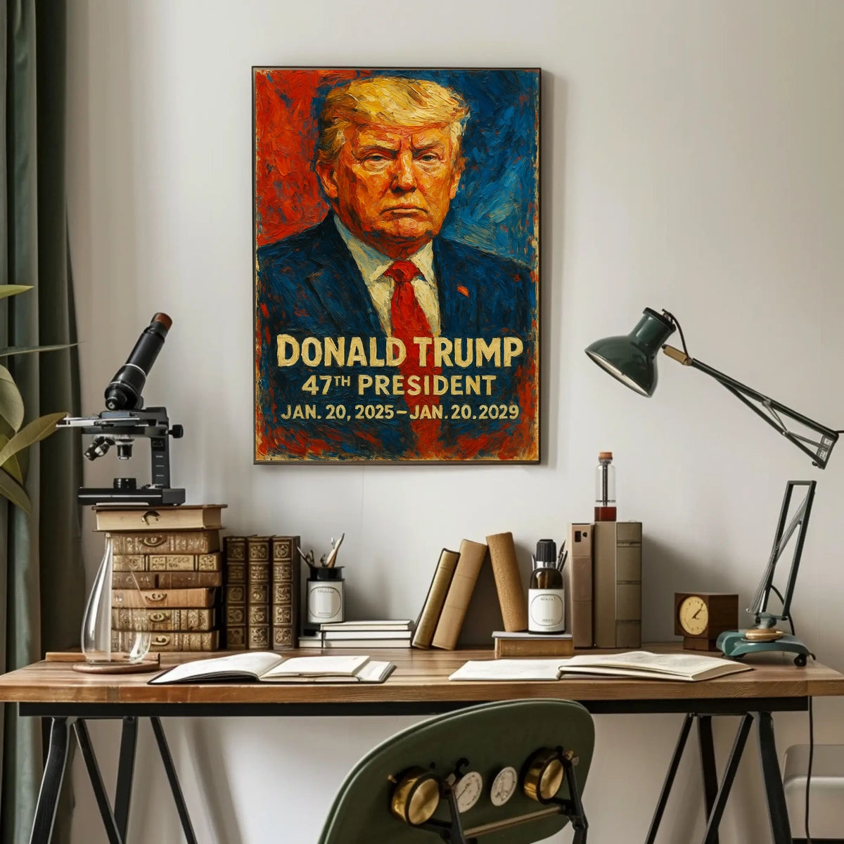 Trump Patriotic Visionary Statesman Poster