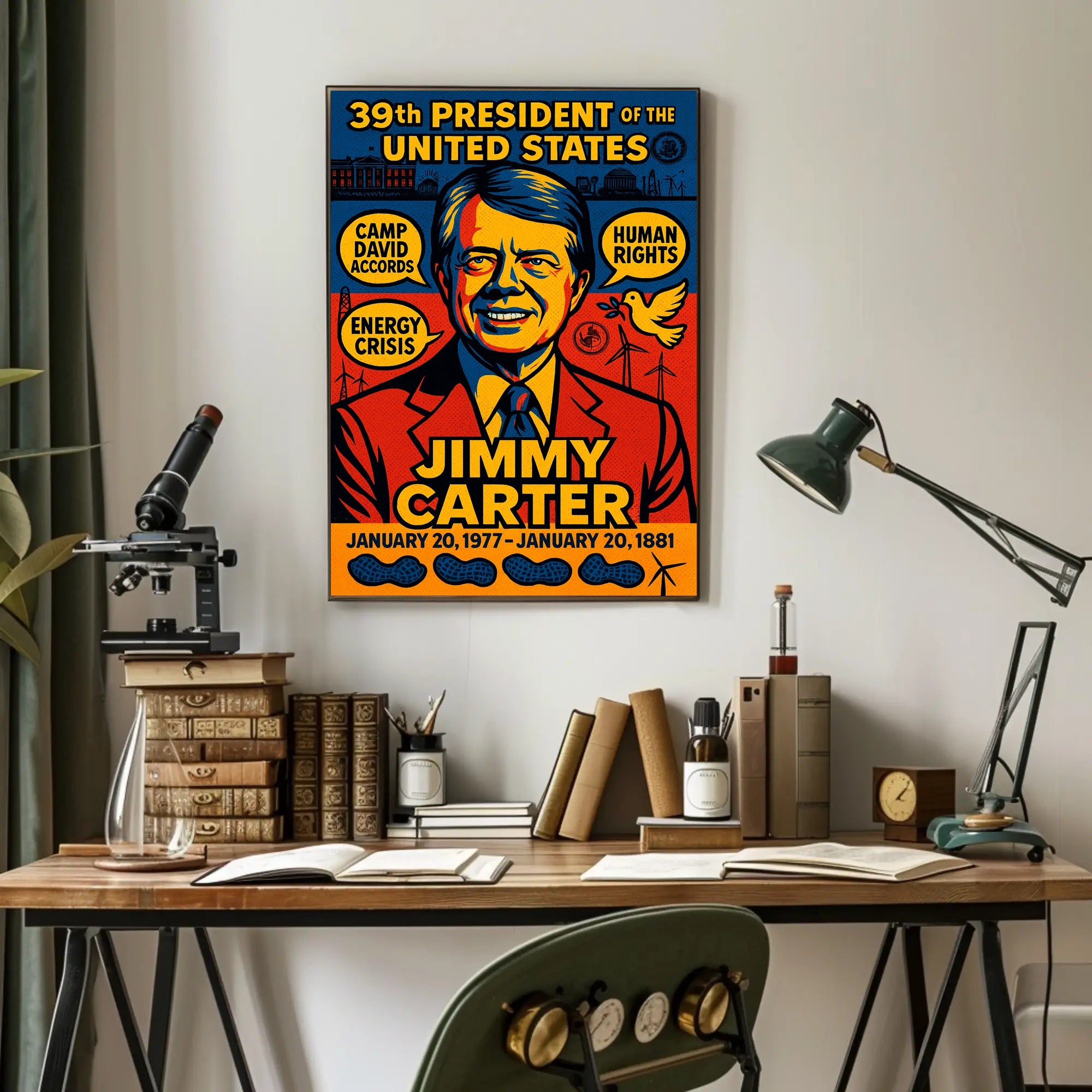 Jimmy Carter United States Leader Artistic Wall Poster