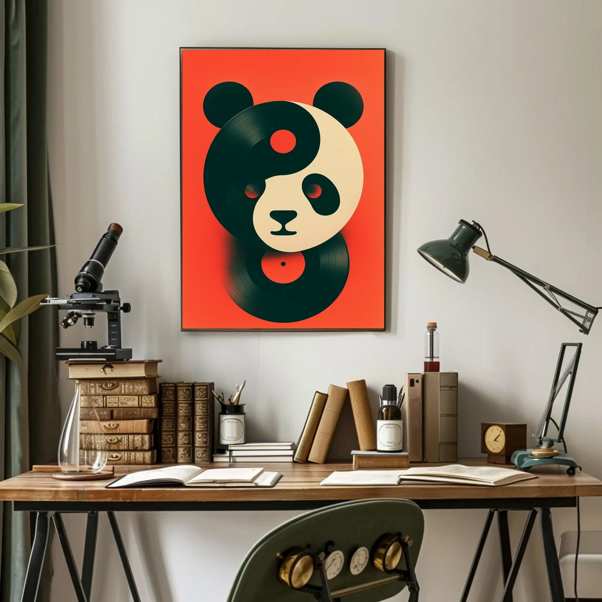 Yin-Yang Panda Vinyl Poster