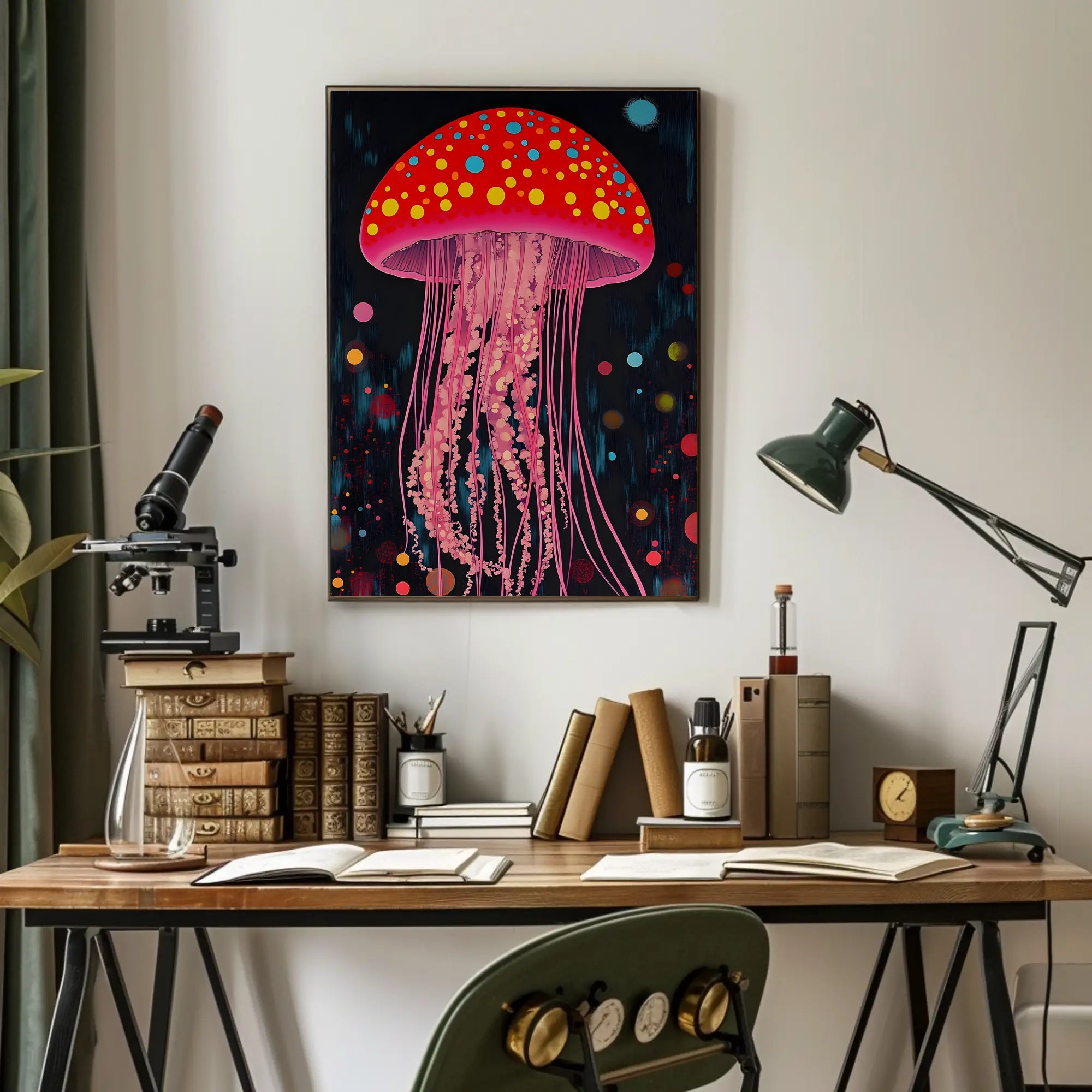 Jellyfish Poster Vibrant Dreamscape Wall Art