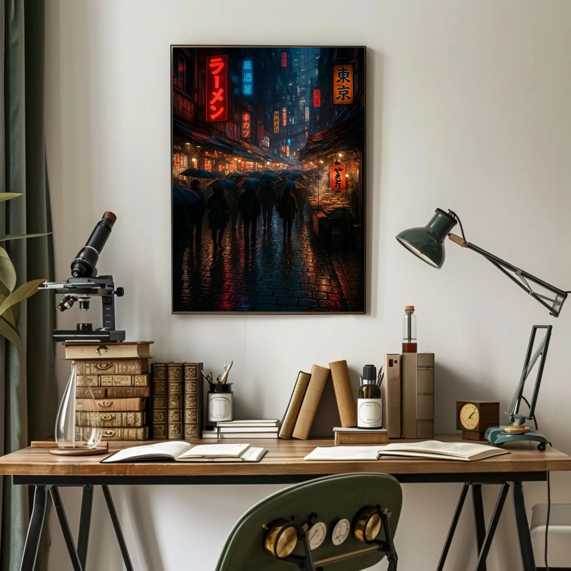 Neon Tokyo Street Vibes: Urban or Cityscape Poster
