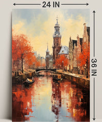 Autumn Reflections In A Canal Poster