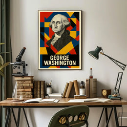 George Washington 1st President of the United States Abstract Pop Poster