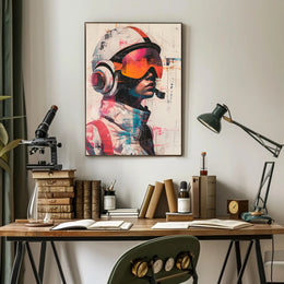 Futuristic Aviator Art Print Poster for Home Decor and Wall Art PosterGoat