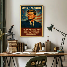 American History Icon Patriotic Vintage Poster Print