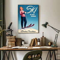 Ski in Old Quebec Poster