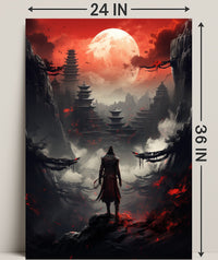 Warrior Under The Blood Moon Poster