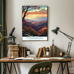Scenic Shenandoah National Park Autumn Landscape National Park Poster