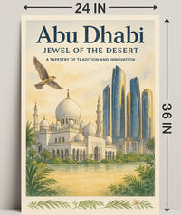 Abu Dhabi Elegance: Heritage and Futurism Travel Poster