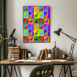 Canine Pop Art Poster Vibrant Retro Dog Wall Art
