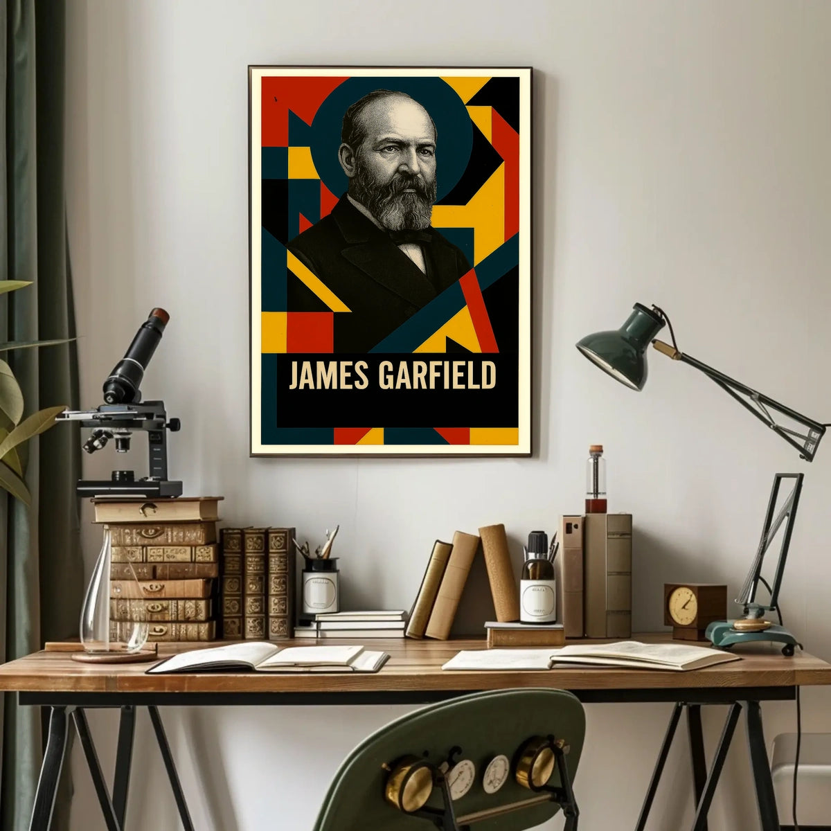 James A. Garfield 20th President of the United States Abstract Pop Poster