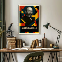 James A. Garfield 20th President of the United States Abstract Pop Poster