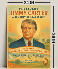 Jimmy Carter Leadership Journey Poster Wall Art PosterGoat