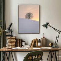 Winter Serenity Minimalist Landscape Art Poster