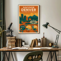 Discover Denver The Heart of Colorado Poster PosterGoat