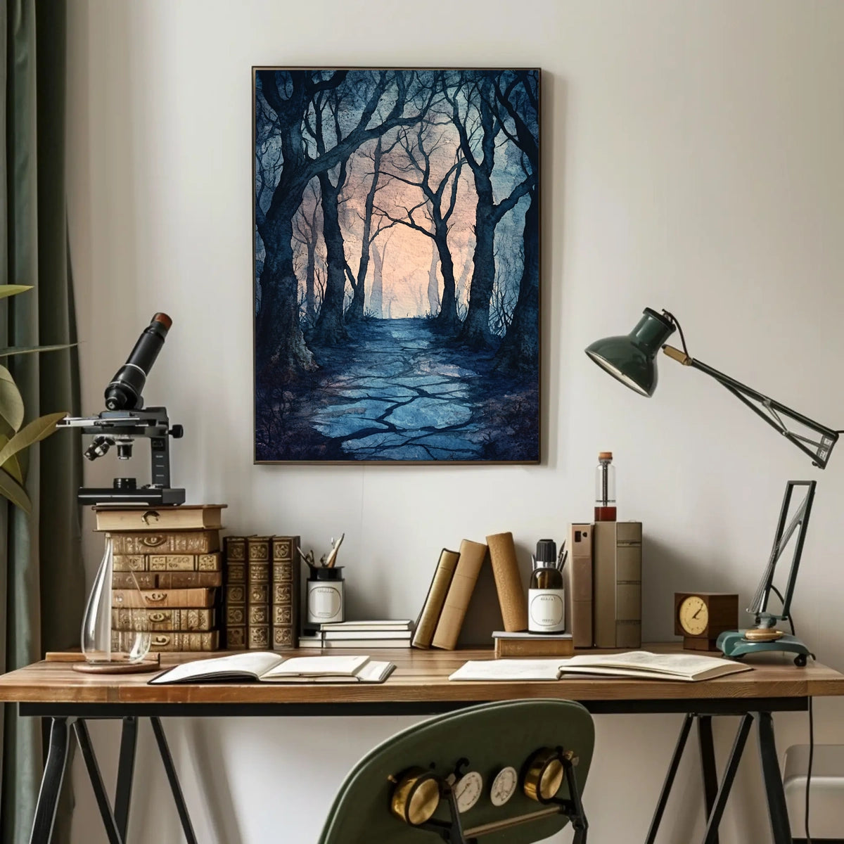 Mystical Forest Pathway Artwork Print - Abstract, Artistic Poster