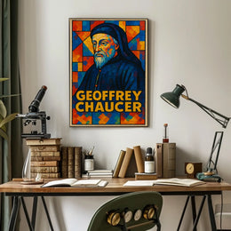 Geoffrey Chaucer Literary Icon Poster
