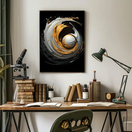 Swirling Cosmic Vortex Wall Art Abstract Poster