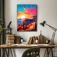 Sunset Over The Acropolis Poster