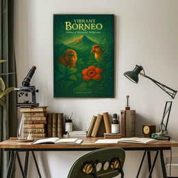 Vibrant Borneo Echoes of Malaysias Wilderness Poster
