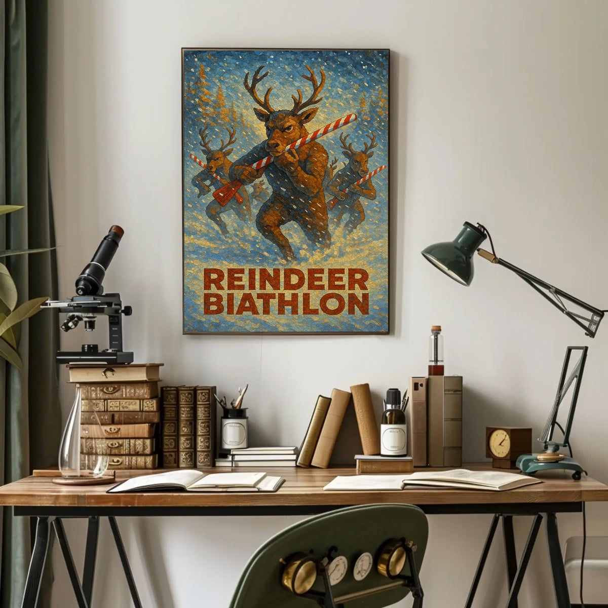 Reindeer Biathlon Fantasy Sports Adventure Poster