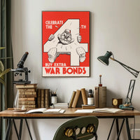 Celebrate the 4th with War Bonds Poster PosterGoat