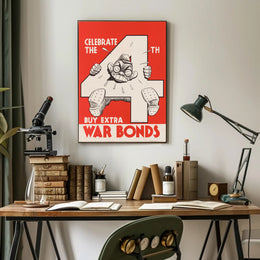 Celebrate the 4th with War Bonds Poster PosterGoat