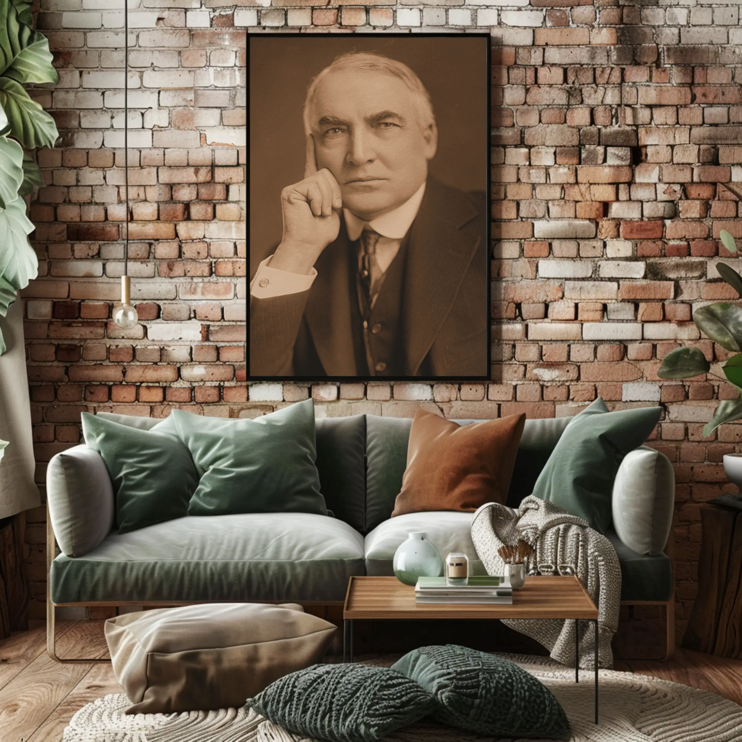 Warren Harding 29th President Sepia Photo