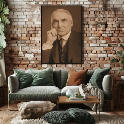 Warren Harding 29th President Sepia Photo