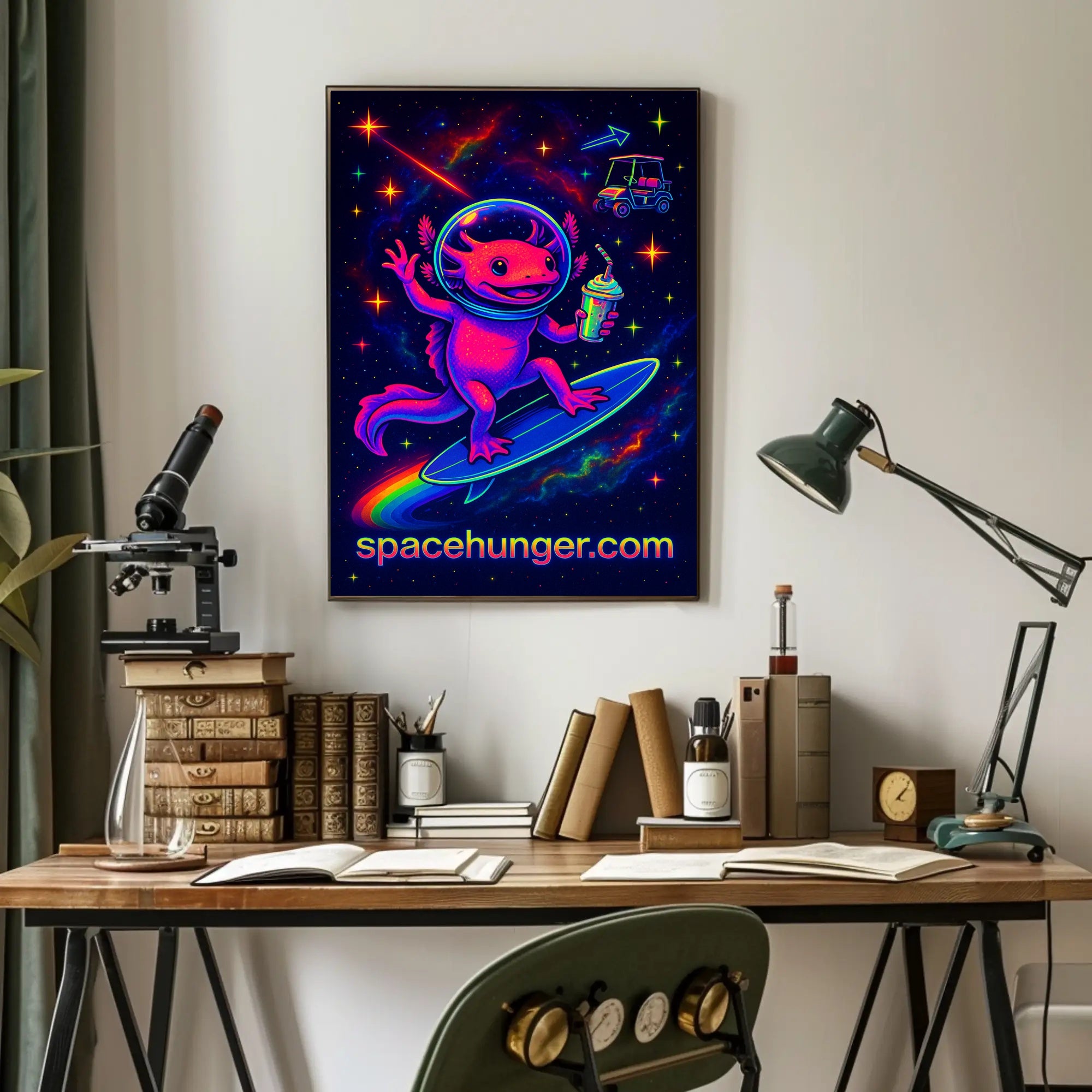 Axolotl Cosmic Adventure in Space or Astronomy Poster