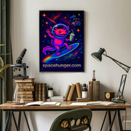 Axolotl Cosmic Adventure in Space or Astronomy Poster