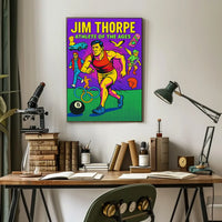 Jim Thorpe Retro Pop Sports Poster