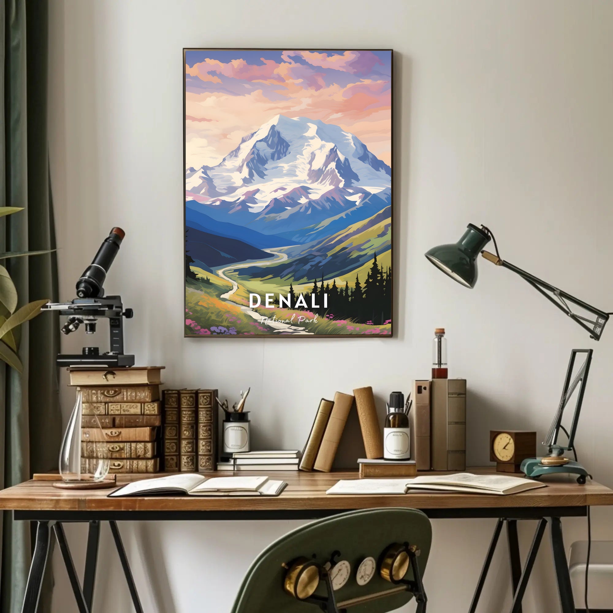 Denali Scenic Beauty Captured In National Park Poster