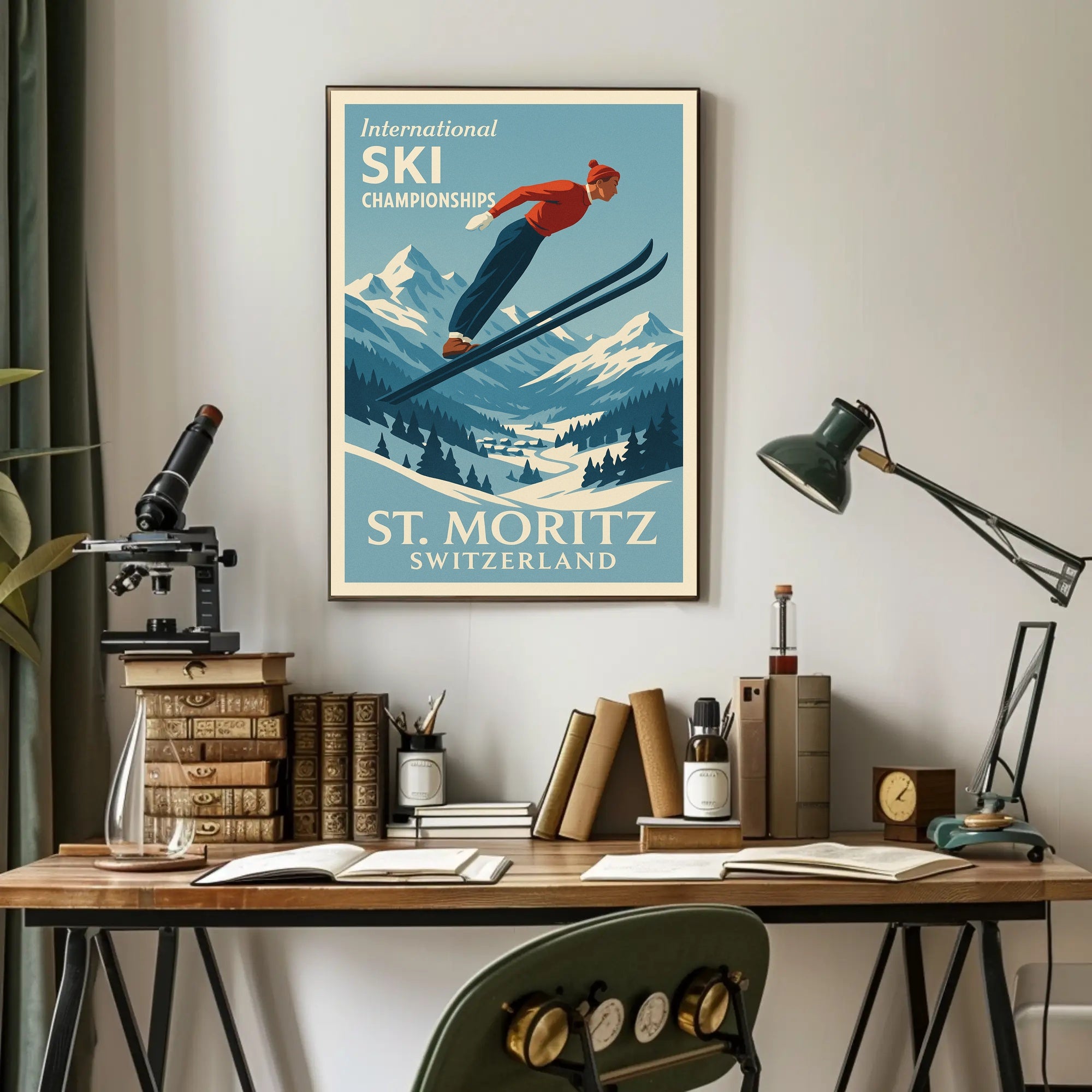 International Ski Championships at St. Moritz Poster