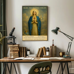 Mary's Sacred Heart Iconic Heritage Poster