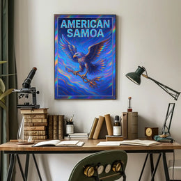American Samoa Vibrant Eagle Poster