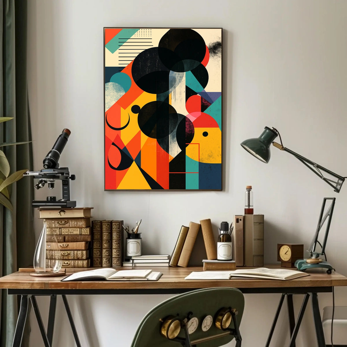 Abstract Geometric Composition Abstract Poster